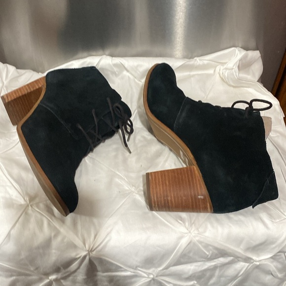Toms Lace-Up Ankle Boots Black Size 11 - Picture 3 of 9